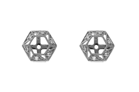 C054-90466: EARRING JACKETS .08 TW (FOR 0.50-1.00 CT TW STUDS)