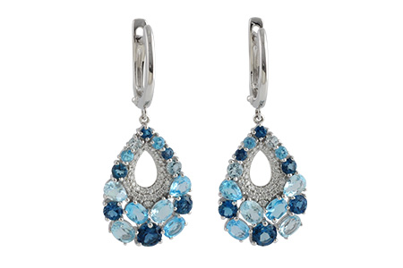 C242-16884: EARR 4.01 BLUE TOPAZ 4.24 TGW