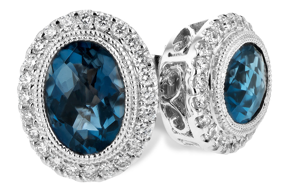 C243-92284: EARR 1.76 LONDON BLUE TOPAZ 2.01 TGW