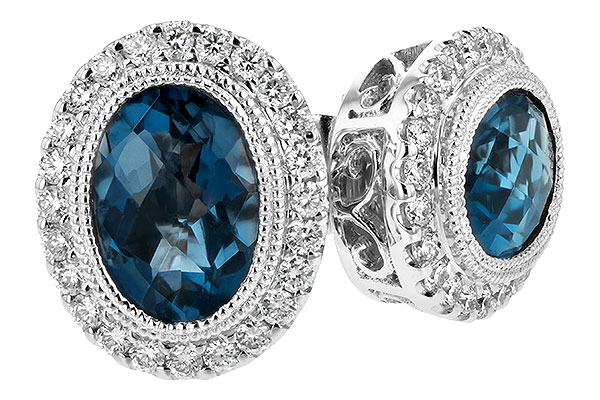 C243-92284: EARR 1.76 LONDON BLUE TOPAZ 2.01 TGW