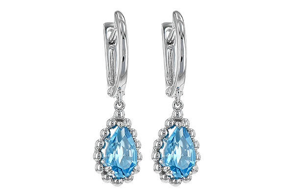 C243-95075: EARRING BLUE TOPAZ 1.70 TW