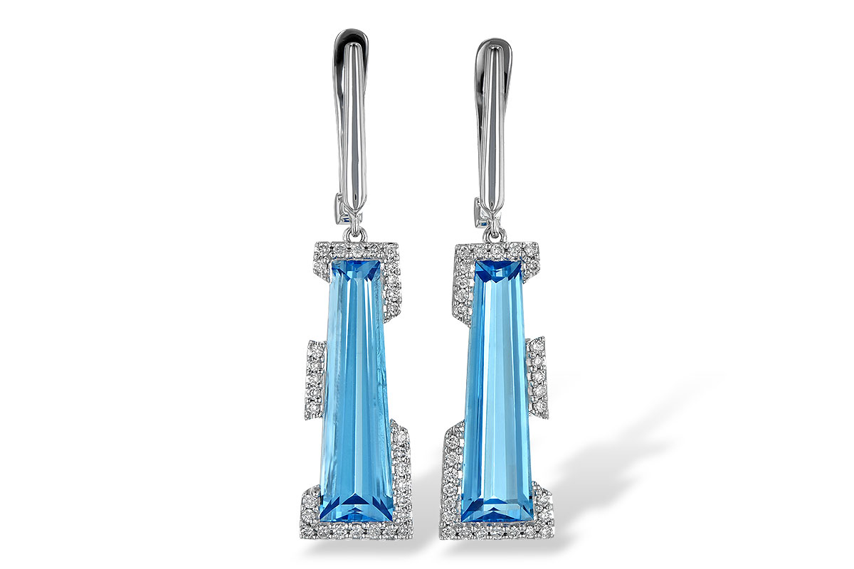 C244-83257: EARR 6.12 TW BLUE TOPAZ 6.33 TGW