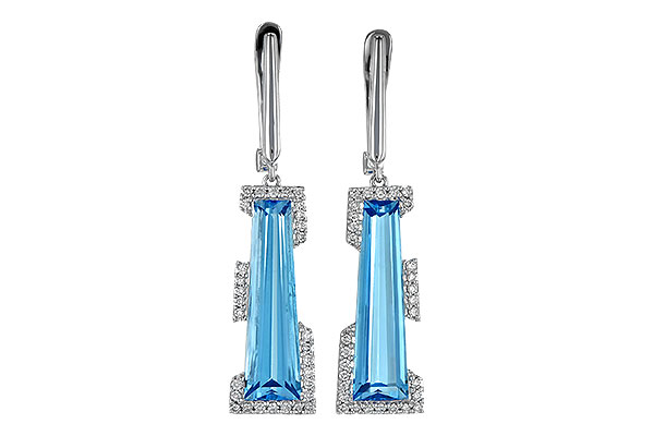 C244-83257: EARR 6.12 TW BLUE TOPAZ 6.33 TGW