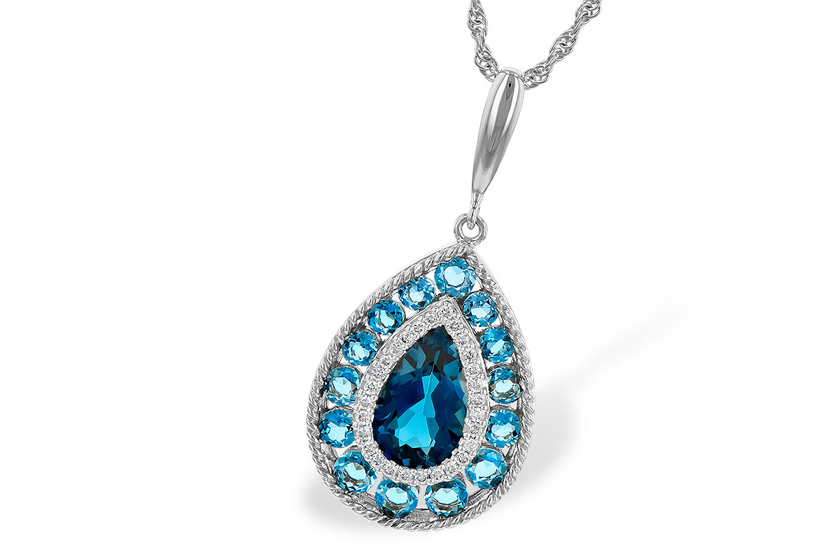 C244-85975: NECK 2.55 TW BLUE TOPAZ 2.65 TGW