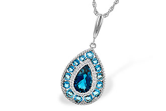 C244-85975: NECK 2.55 TW BLUE TOPAZ 2.65 TGW