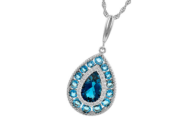 C244-85975: NECK 2.55 TW BLUE TOPAZ 2.65 TGW