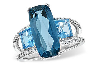 C244-87766: LDS RG 6.40 TW BLUE TOPAZ 6.67 TGW