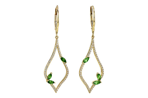 C244-87802: EARR .42 GREEN GARNET .77 TGW