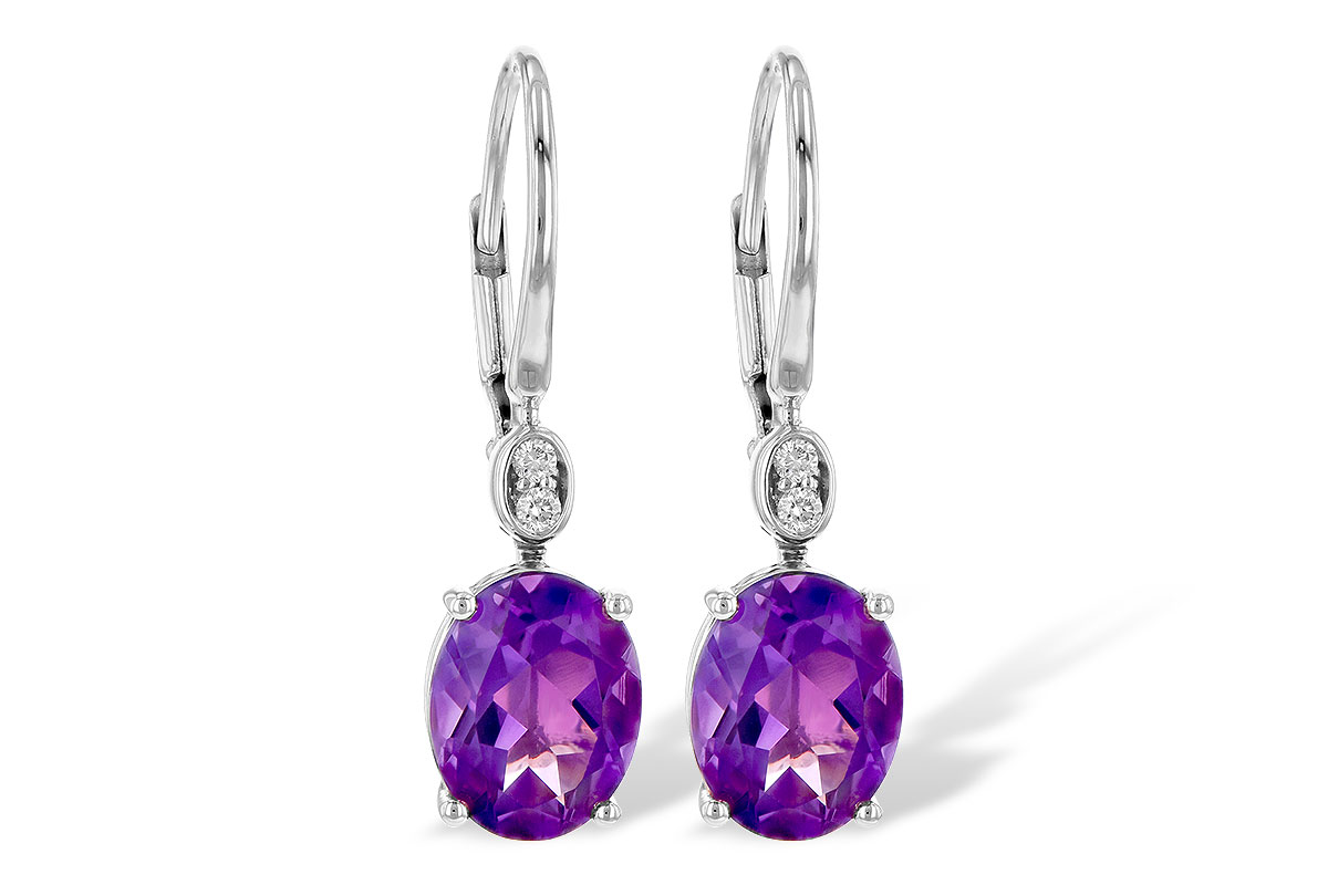 C244-90457: EARR 2.85 TW AMETHYST 2.90 TGW (9x7MM AMY)