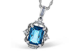 C327-57757: NECK 1.68 LONDON BLUE TOPAZ 1.73 TGW (8x6MM LBT)