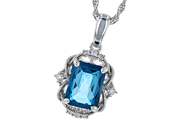 C327-57757: NECK 1.68 LONDON BLUE TOPAZ 1.73 TGW (8x6MM LBT)