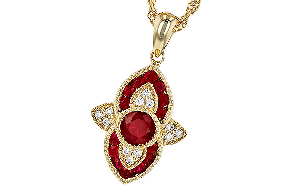 C327-57802: NECK .63 TW RUBY .70 TGW