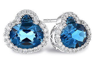 C327-61393: EARR 2.60 TW LONDON BLUE TOPAZ 2.81 TGW