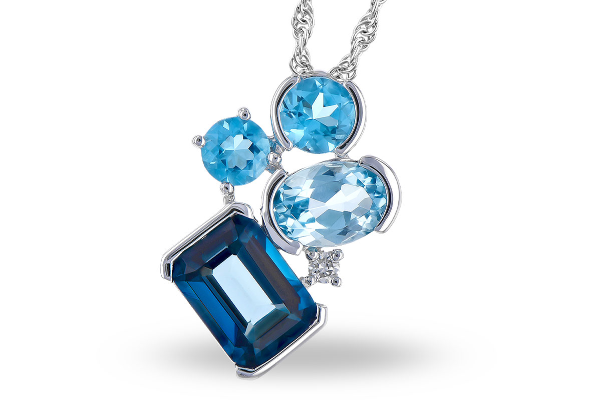 C327-61411: NECK 3.08 BLUE TOPAZ TW 3.11 TGW