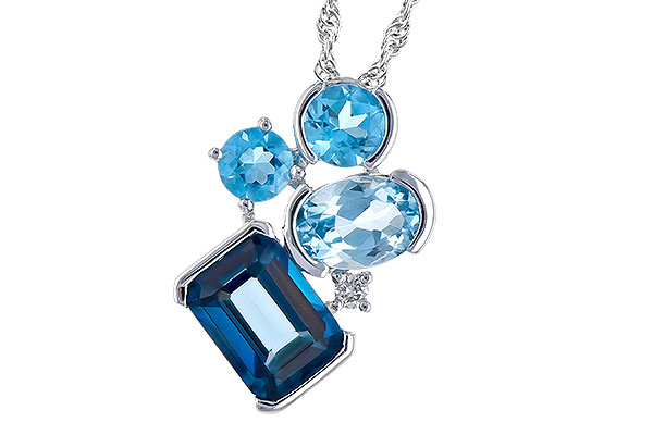 C327-61411: NECK 3.08 BLUE TOPAZ TW 3.11 TGW