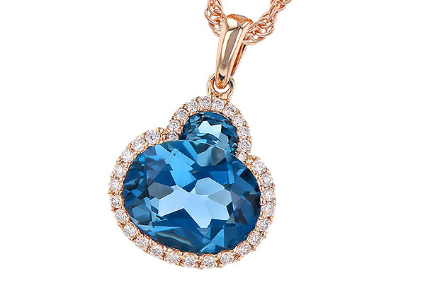 C327-61438: NECK 2.86 LONDON BLUE TOPAZ 3.00 TGW (10X8 OVAL)