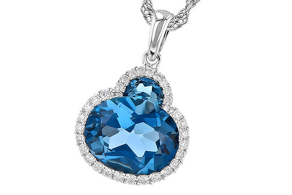 C327-61438: NECK 2.86 LONDON BLUE TOPAZ 3.00 TGW (10X8 OVAL)