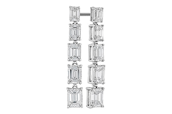C328-46902: EARRINGS 1.90 TW EMERALD CUTS