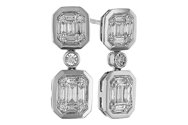 C329-36875: EARRINGS .38 BAG .45 TW