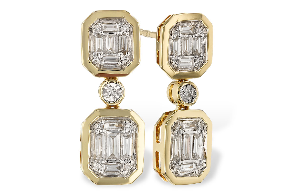C329-36875: EARRINGS .38 BAG .45 TW