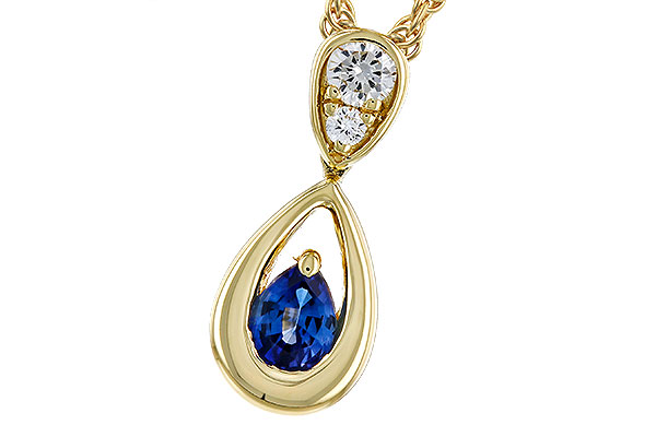 C329-39593: NECKLACE .21 SAPPHIRE .27 TGW (4x3 SAPP)
