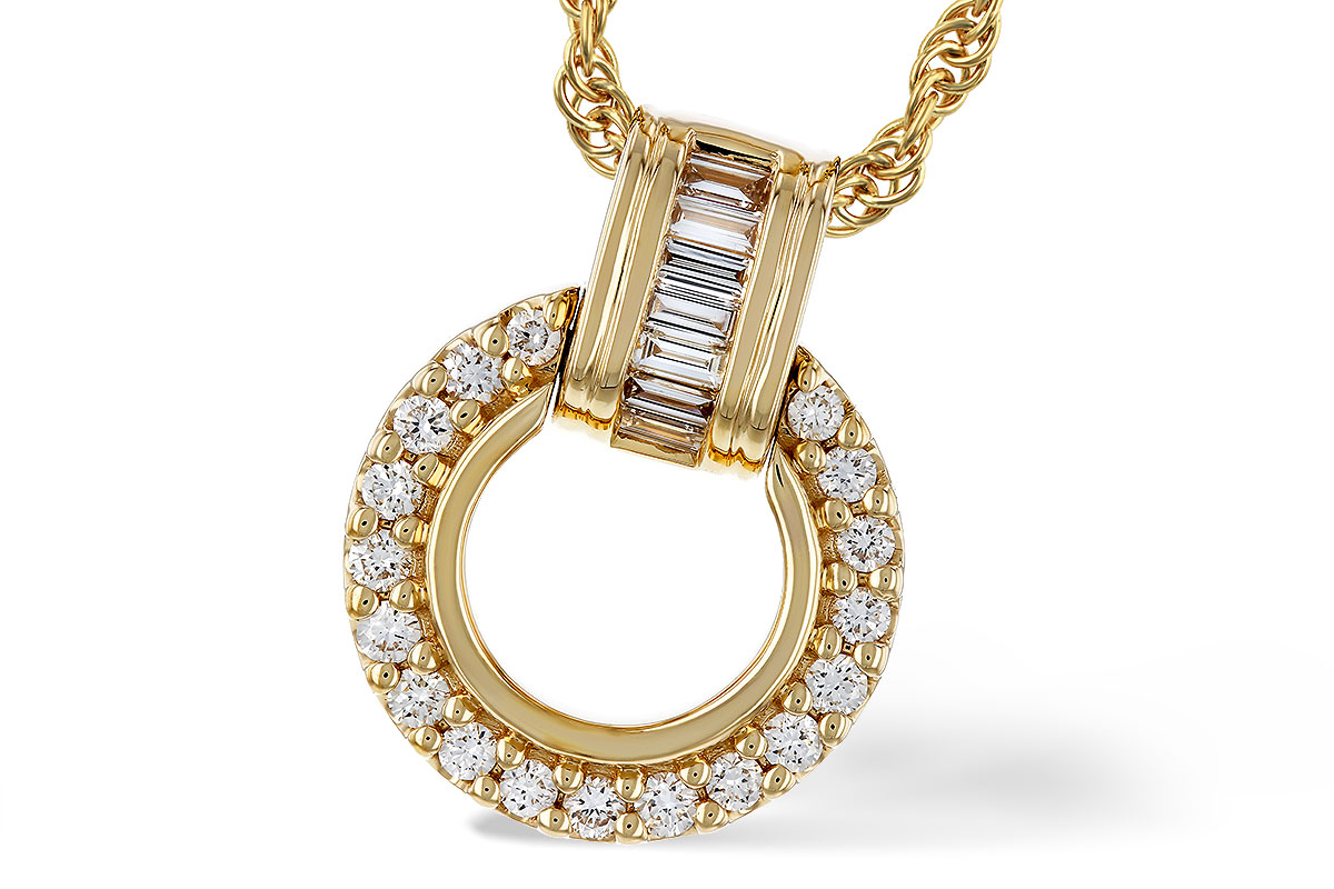 C329-45084: NECKLACE .12 BAG .33 TW
