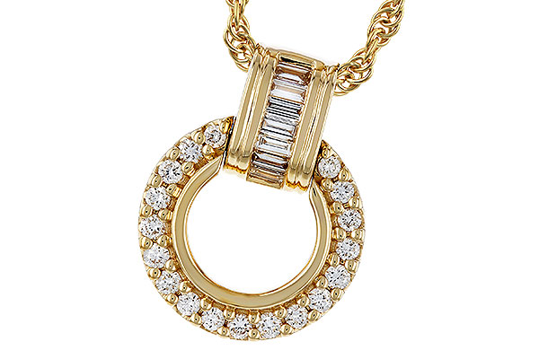 C329-45084: NECKLACE .12 BAG .33 TW