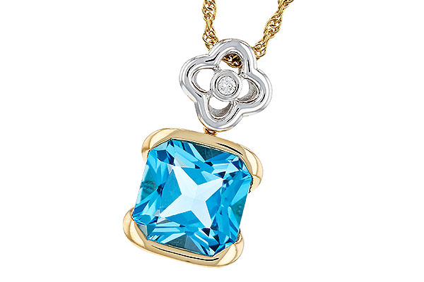 C330-27757: NECKLACE 3.50 BLUE TOPAZ 3.52 TGW (9MM BT)