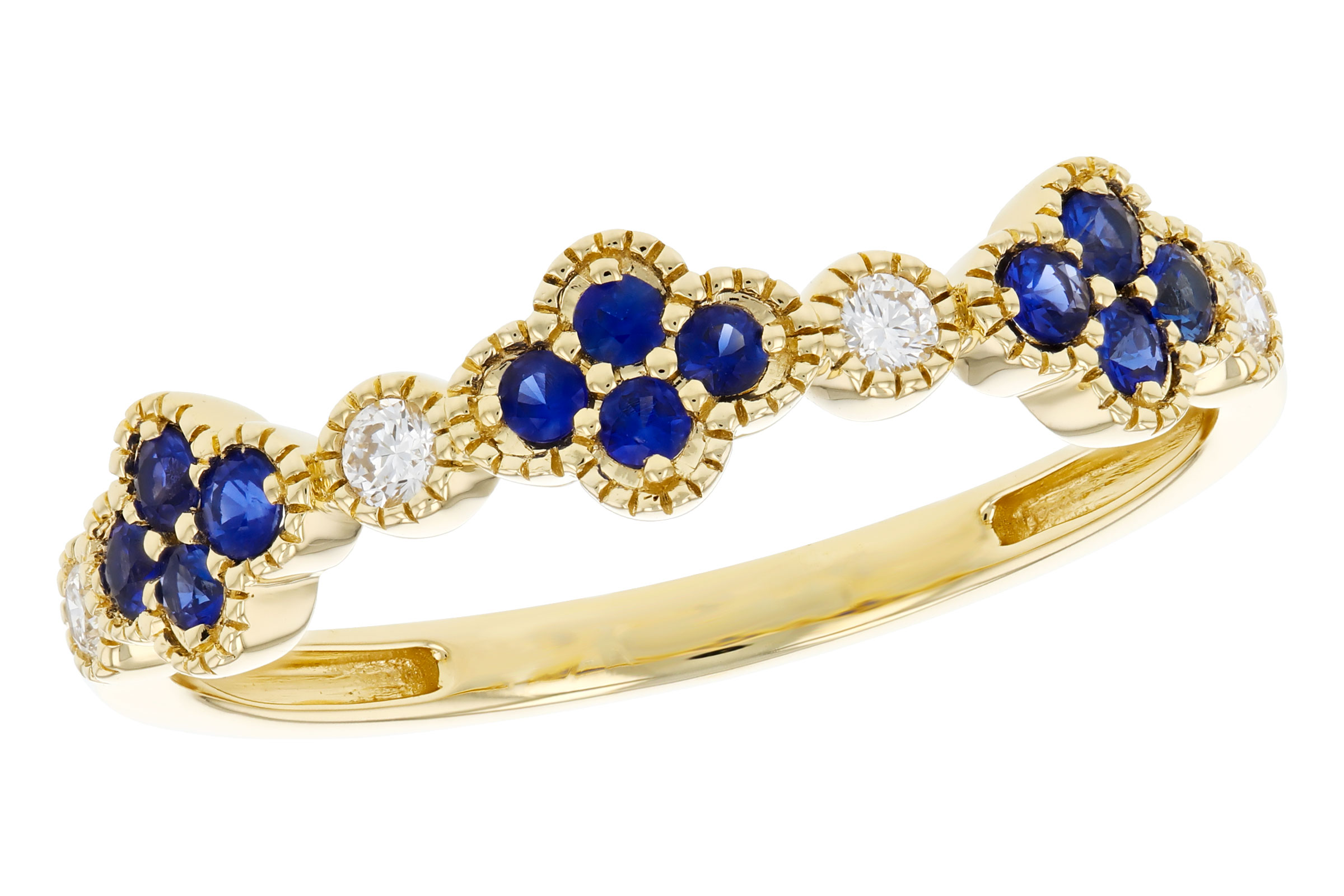 C330-30475: LDS WED RG .23 TW SAPPHIRE .31 TGW