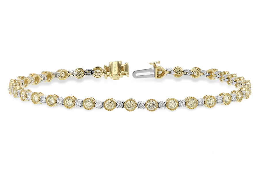 D243-08647: BRACELET 2.22 YELLOW DIA 3.04 TW