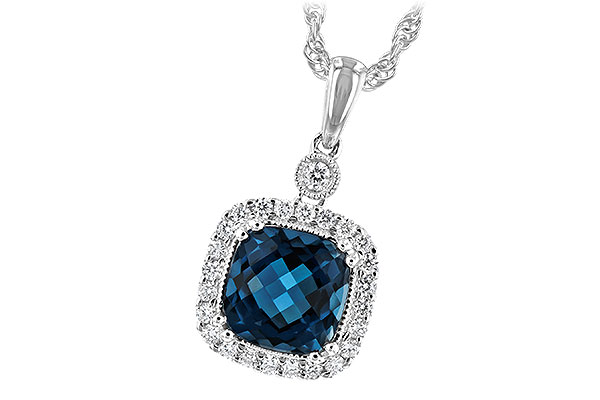 D243-92275: NECK 1.63 LONDON BLUE TOPAZ 1.80 TGW (7MM LBT)