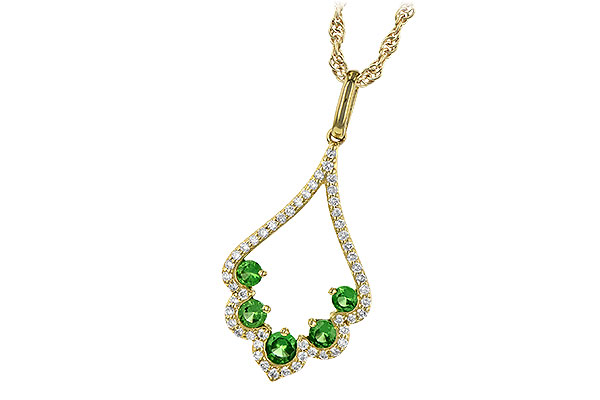 D244-82302: NECK .34 GREEN GARNET .53 TGW