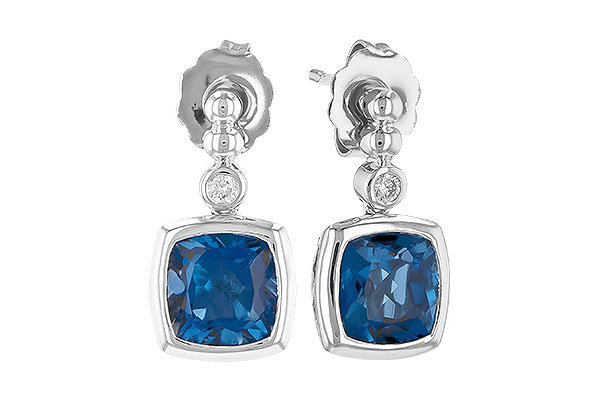 D327-55011: EARR 1.78 LONDON BLUE TOPAZ 1.82 TGW