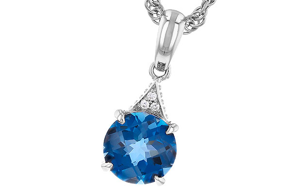 D328-50484: NECK 1.60 LONDON BLUE TOPAZ 1.61 TGW (7MM RD)