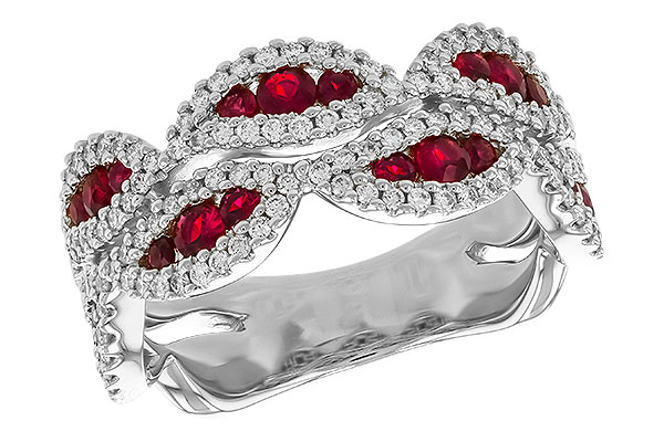 D328-54166: LDS WED RG .70 TW RUBY 1.11 TGW