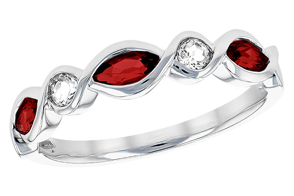 D329-37766: LDS RG .52 TW GARNET .64 TGW