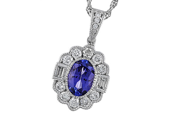 D329-37784: NECKLACE .80 TANZANITE 1.15 TGW (7x5MM OV)