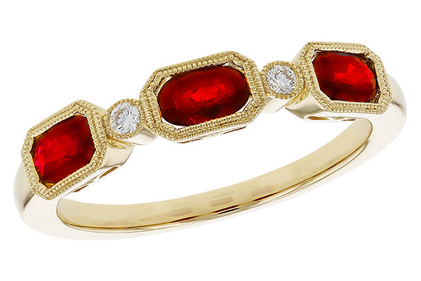 D329-38675: LDS WED RG .72 RUBY .77 TGW (4x3MM RUBY)