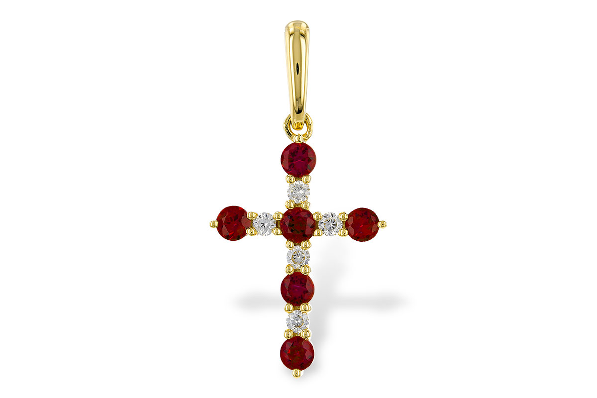 D329-38693: PENDANT .34 TW RUBY .42 TGW