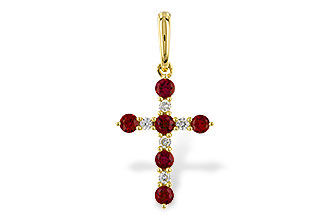 D329-38693: PENDANT .34 TW RUBY .42 TGW