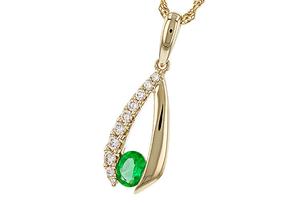 D329-42275: NECKLACE .28 EMERALD .45 TGW (5x4 EMER)
