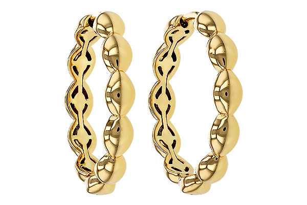 D329-44102: GOLD EARRINGS (21MM)