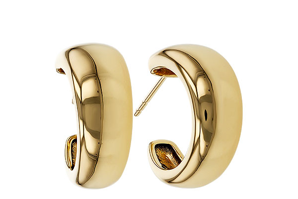 D329-44111: GOLD EARRINGS (16MM)