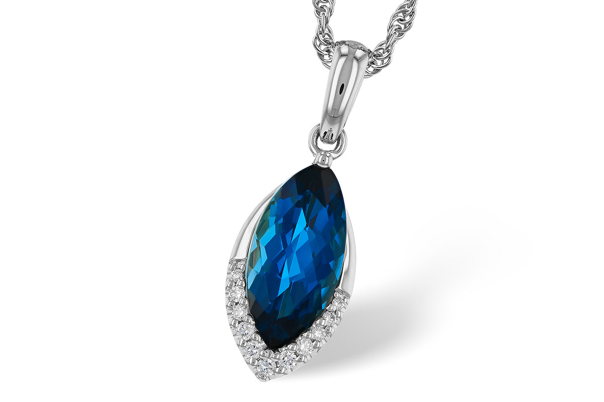 D329-44175: NECK 2.14 LONDON BLUE TOPAZ 2.20 TGW (12x6MM MQ)