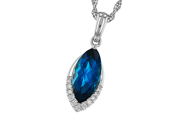 D329-44175: NECK 2.14 LONDON BLUE TOPAZ 2.20 TGW (12x6MM MQ)