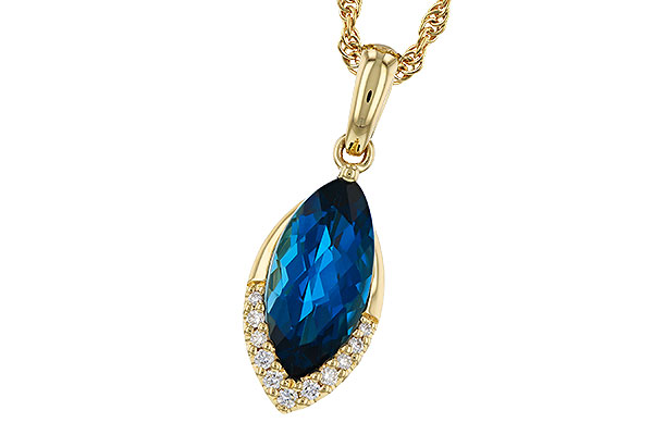 D329-44175: NECK 2.14 LONDON BLUE TOPAZ 2.20 TGW (12x6MM MQ)