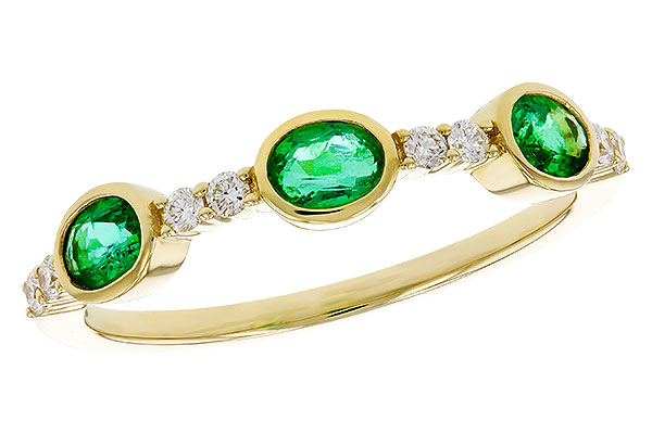 D329-45002: LDS WEDDING RG .46 TW EMERALD .58 TGW
