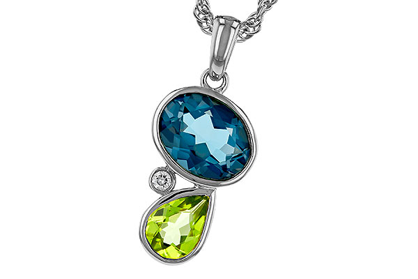 D329-45038: NECKLACE 2.43 SEMI-PREC (PER,LBT) 2.45 TGW