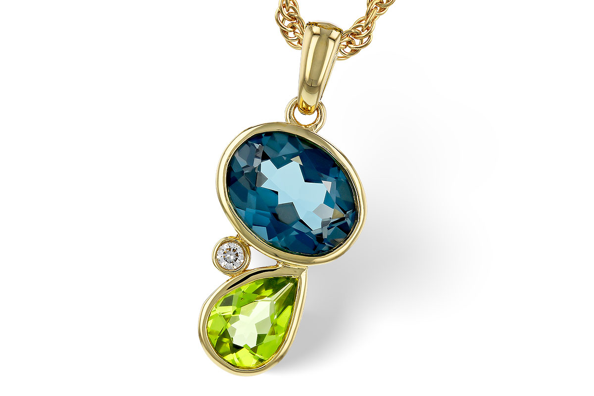 D329-45038: NECKLACE 2.43 SEMI-PREC (PER,LBT) 2.45 TGW
