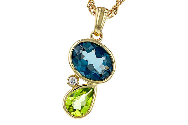 D329-45038: NECKLACE 2.43 SEMI-PREC (PER,LBT) 2.45 TGW